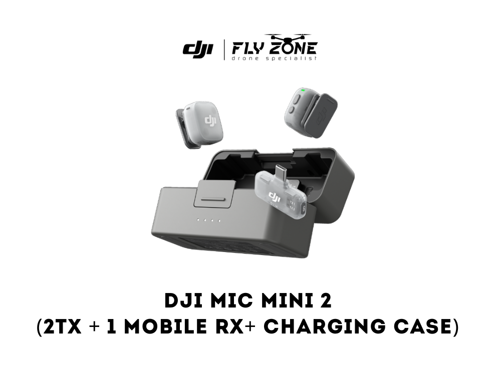 DJI MIC MINI 2  (2TX+ 1 MOBILE RX + CHARGING CASE)